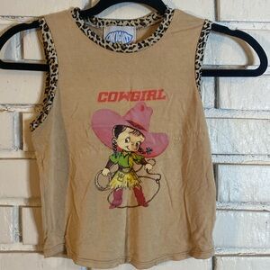 omighty cowgirl cropped tank